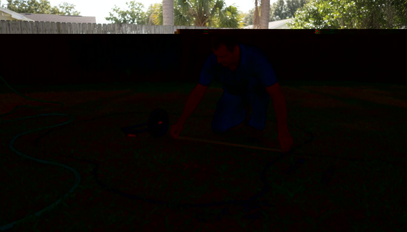 Designer measuring space for pool layout