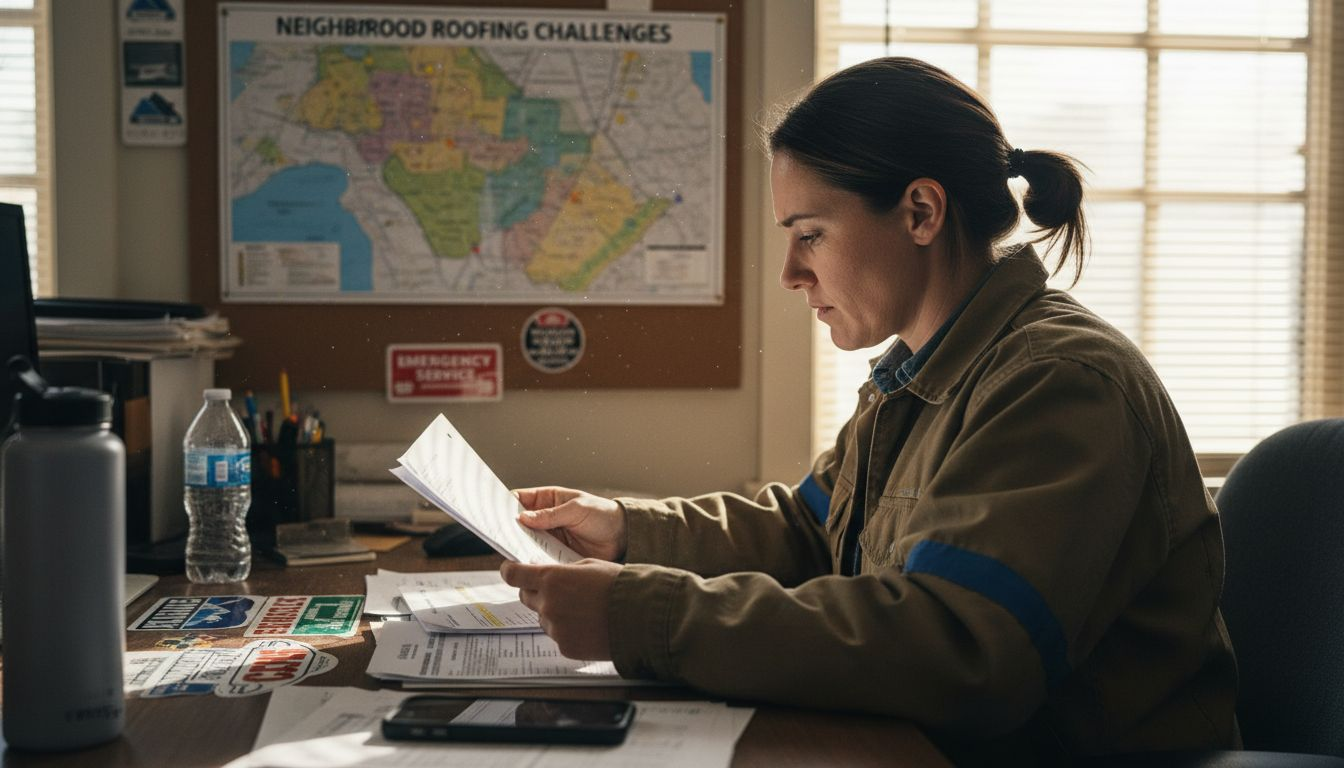 Roofer analyzing local ranking factors