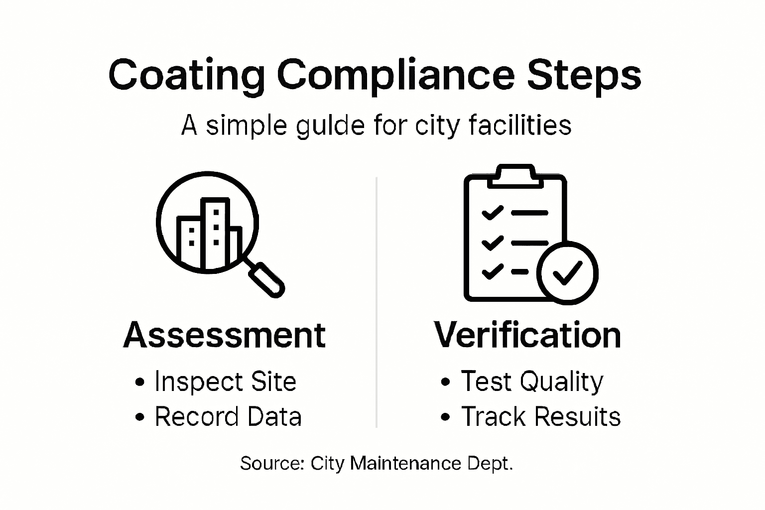Infographic outlining coating compliance workflow