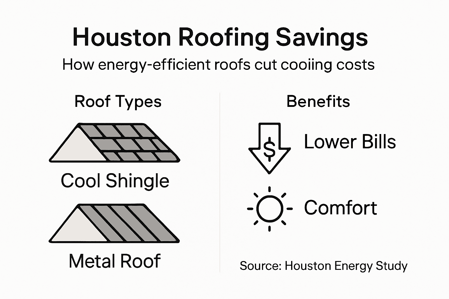 Infographic Houston roof savings and benefits