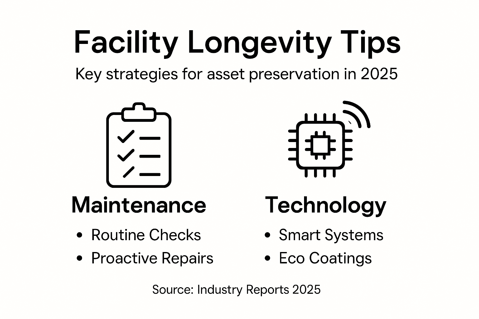 Infographic shows facility longevity strategies