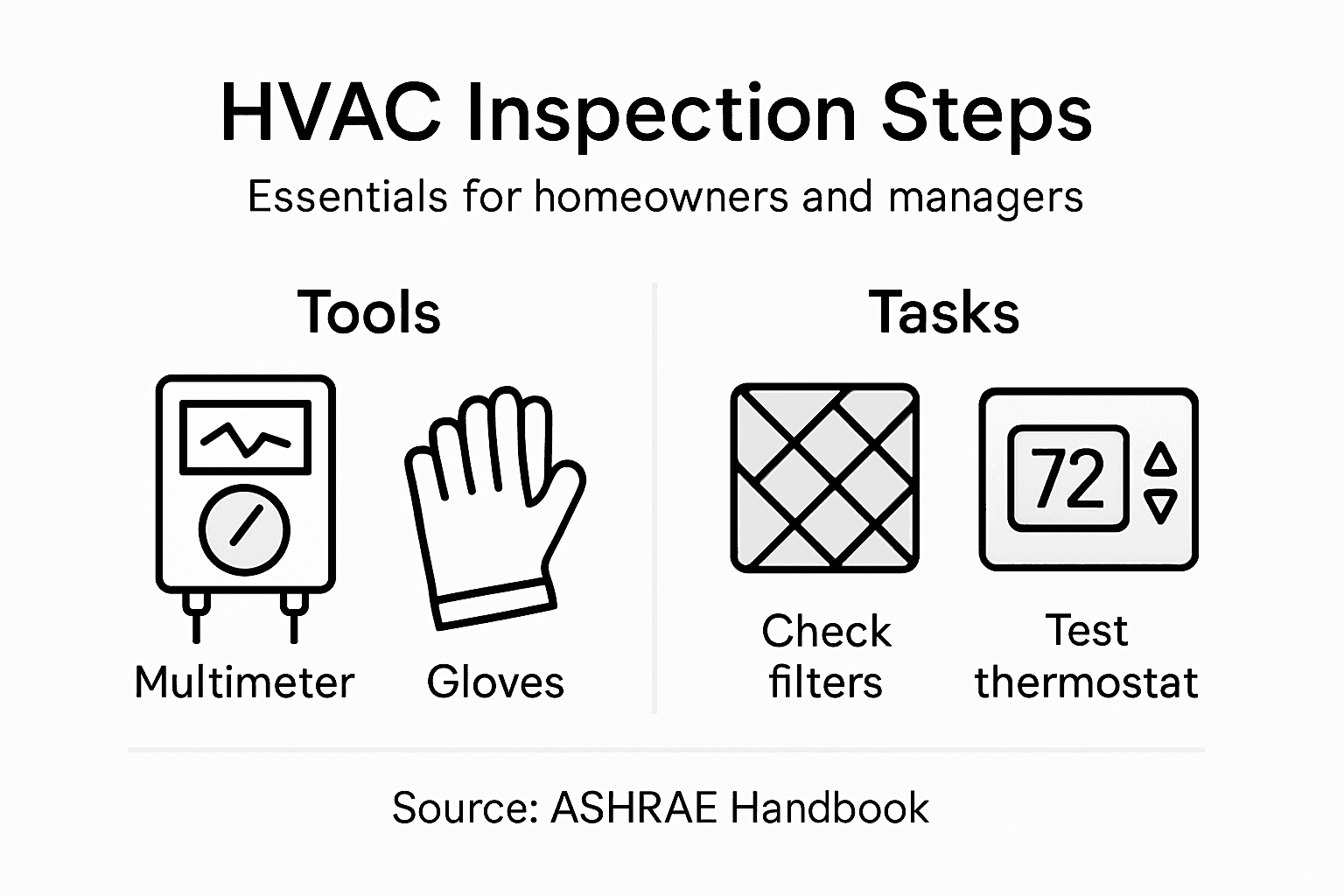Infographic of key HVAC inspection steps