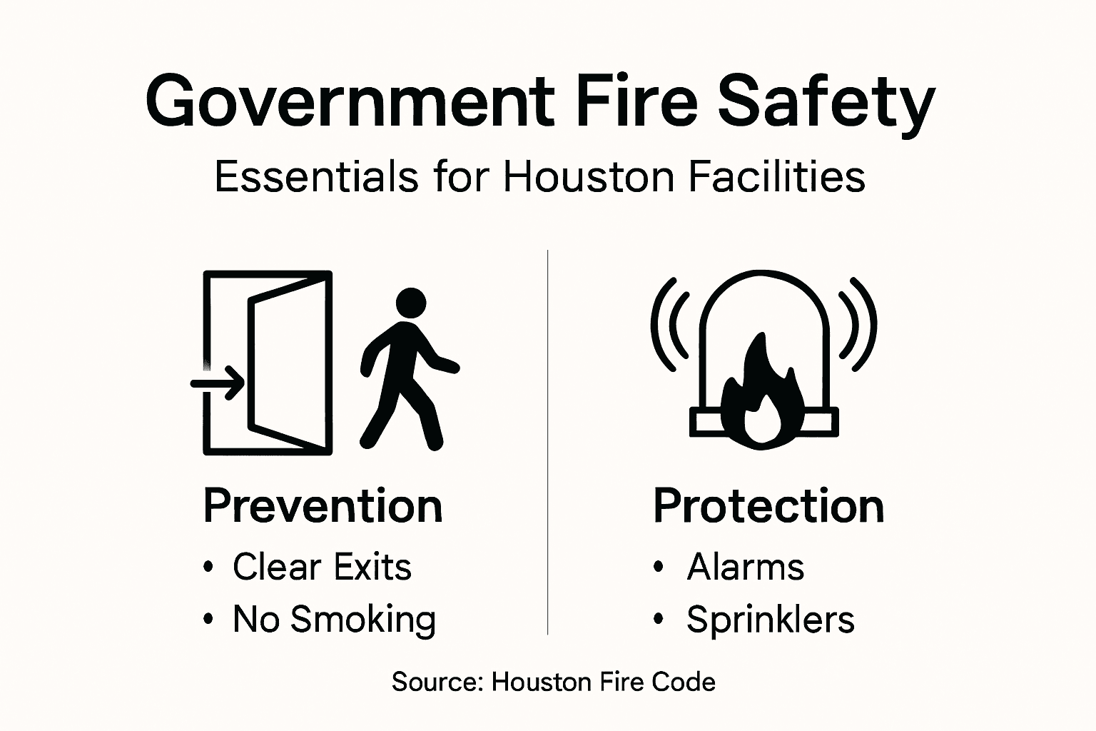 Infographic showing fire safety essentials overview