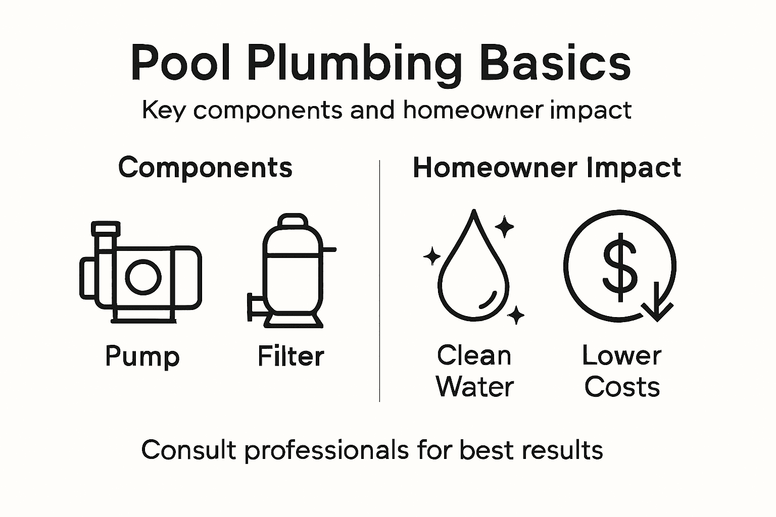 Infographic on main pool plumbing concepts