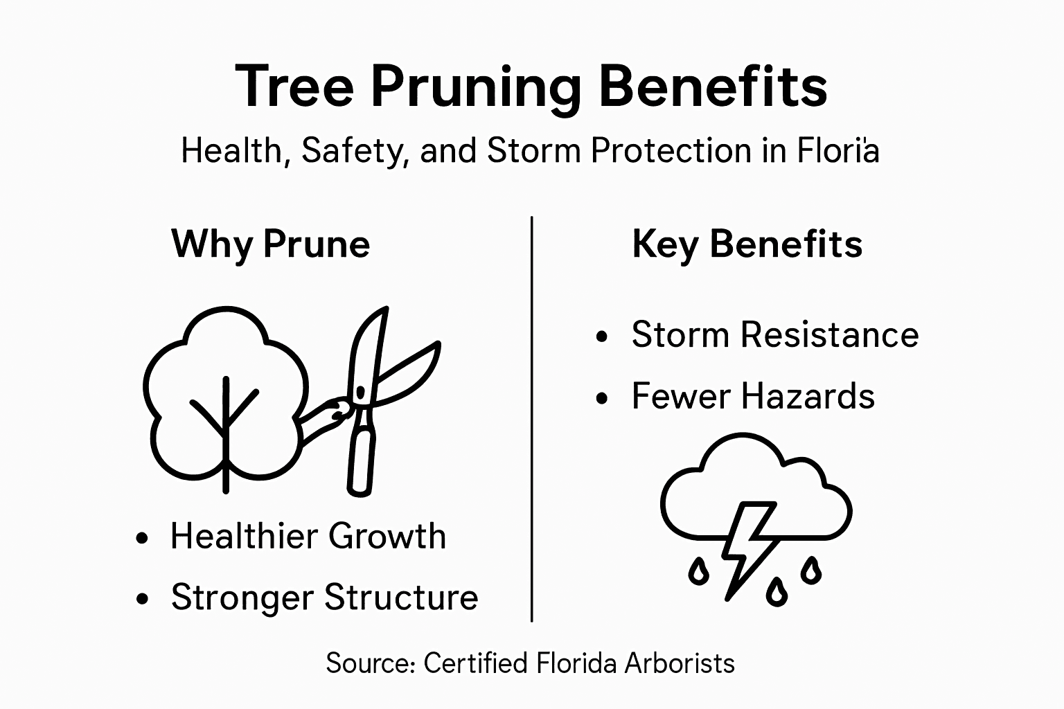Why Prune Trees: Benefits For Central Florida Homes 2 Infographic highlighting benefits of tree pruning