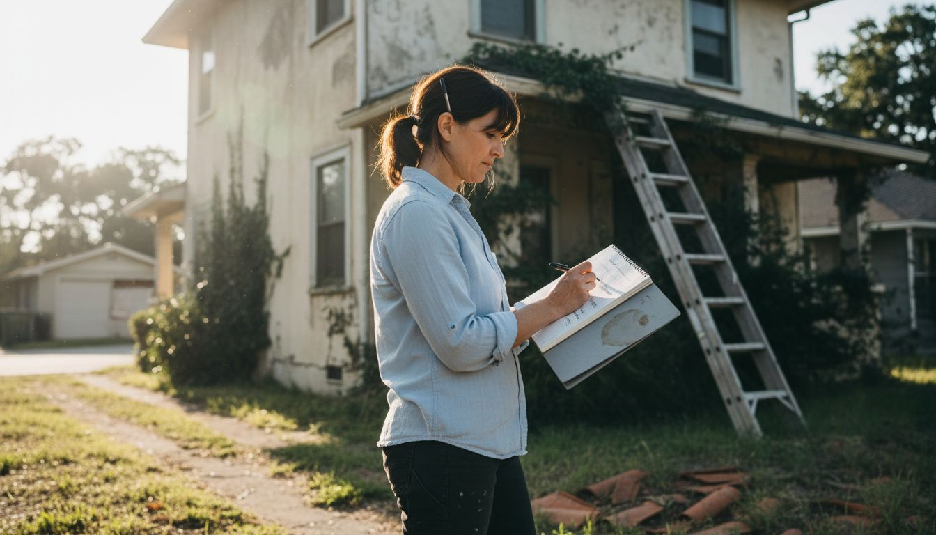 Property manager records roof inspection dates