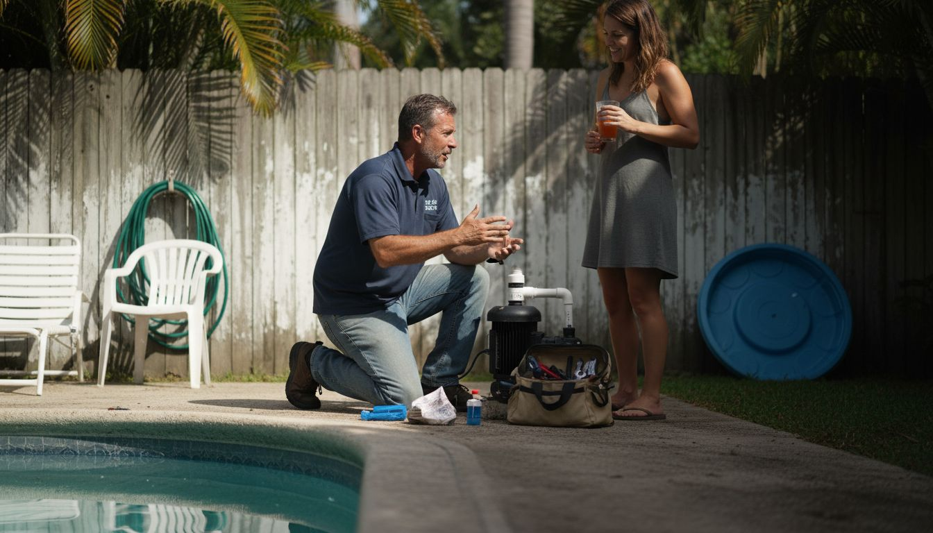 Local pool tech consulting Florida homeowner