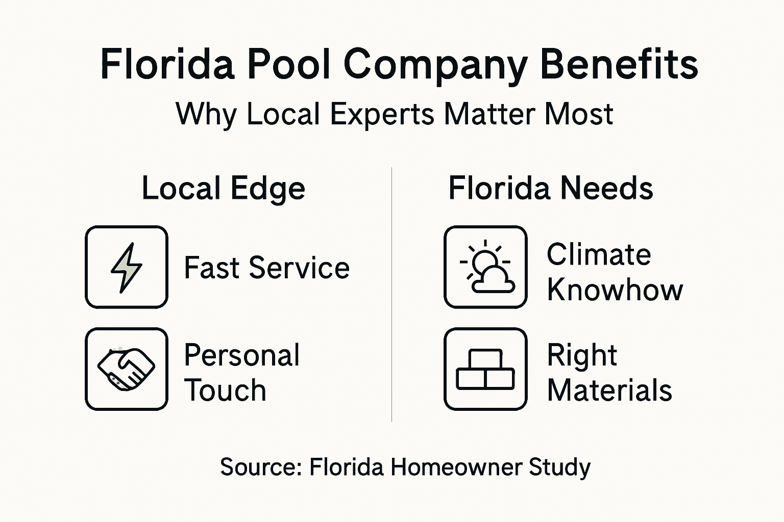 Infographic on Florida local pool company advantages