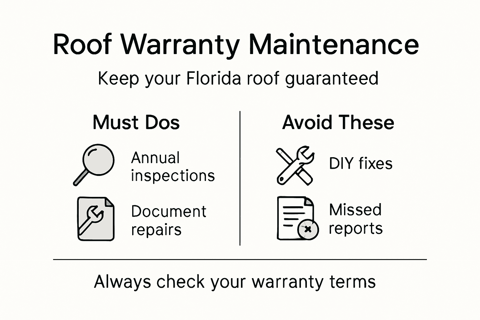 Maintenance tips for Florida roofing warranties