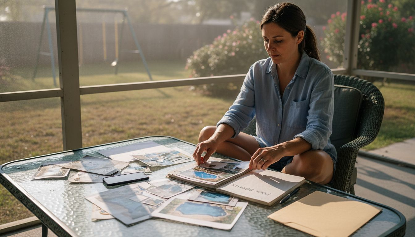 Selecting Pool Contractors Guide for Central Florida Homes 1 Homeowner sorting pool design inspiration materials