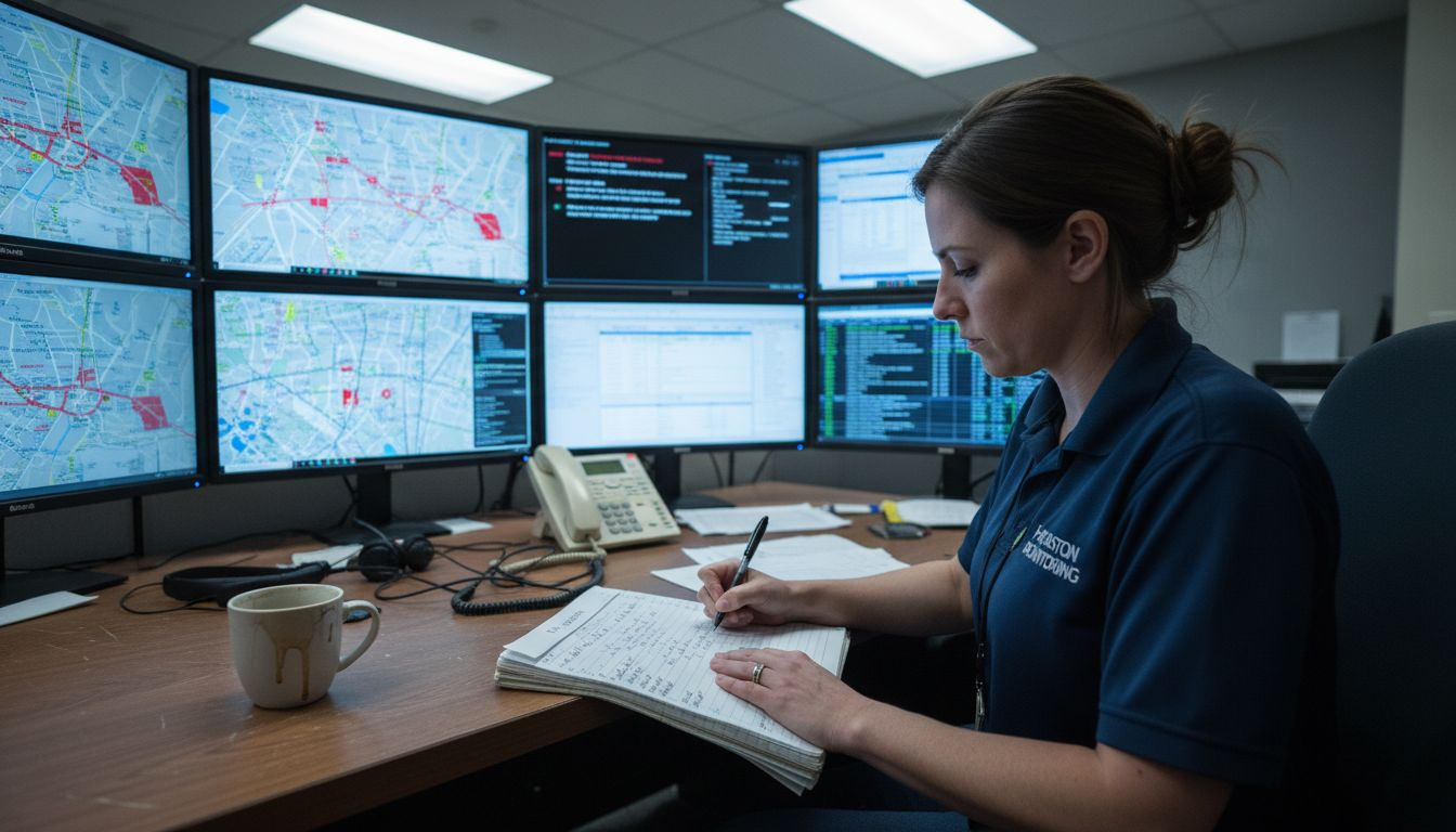 Fire monitoring operator tracking alarm signals