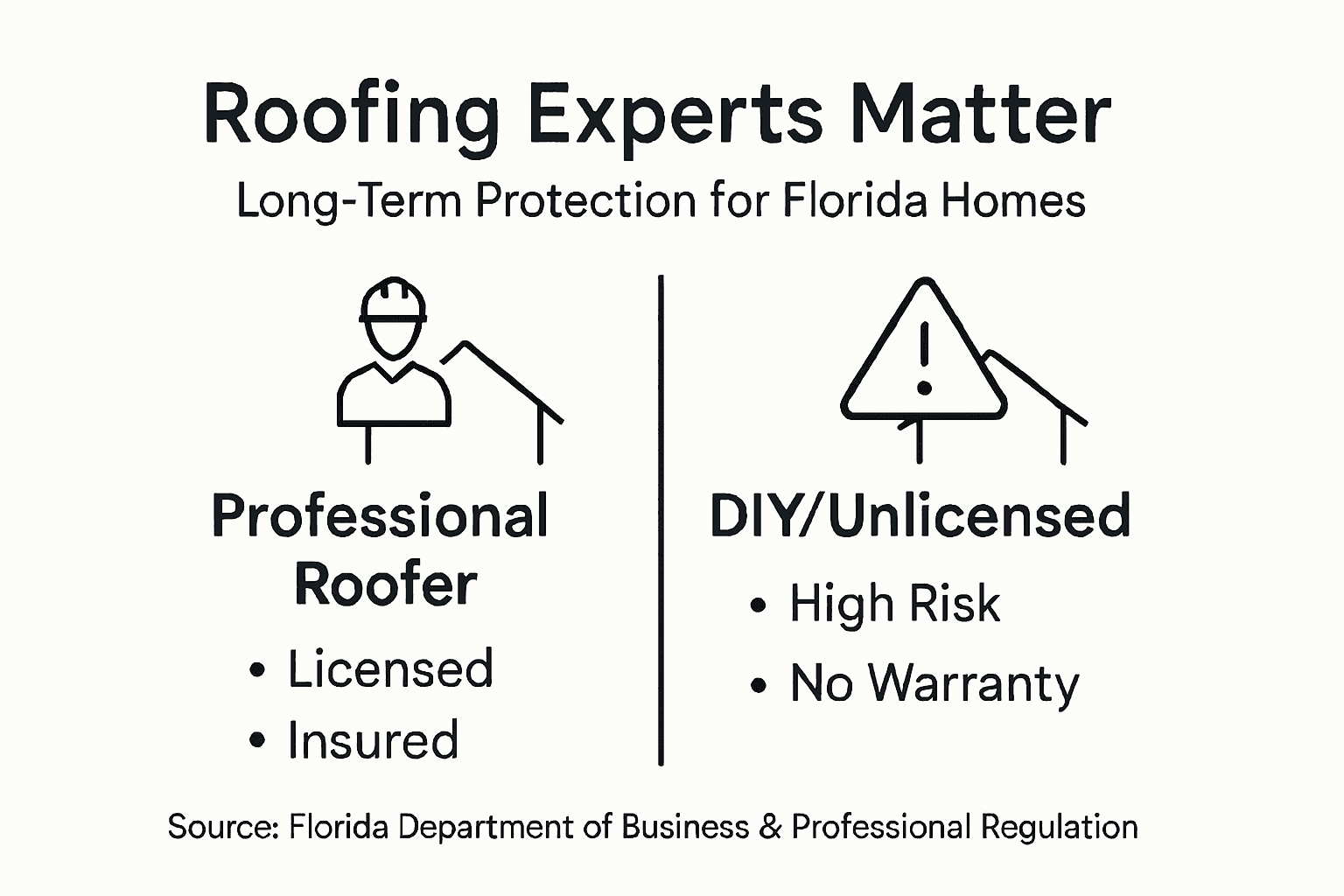 Infographic showing roofer benefits and risks