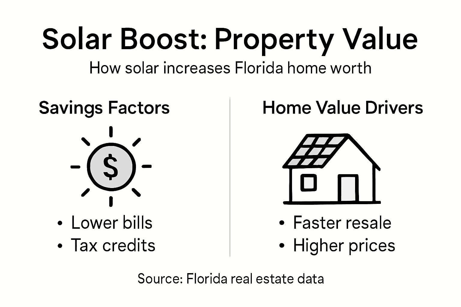 Infographic showing solar’s impact on property value