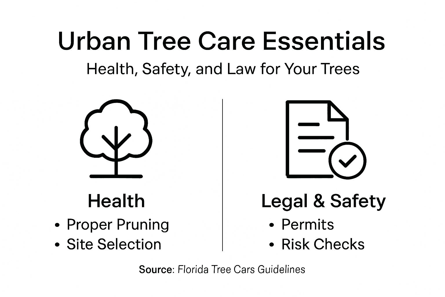 Infographic urban tree care health safety law