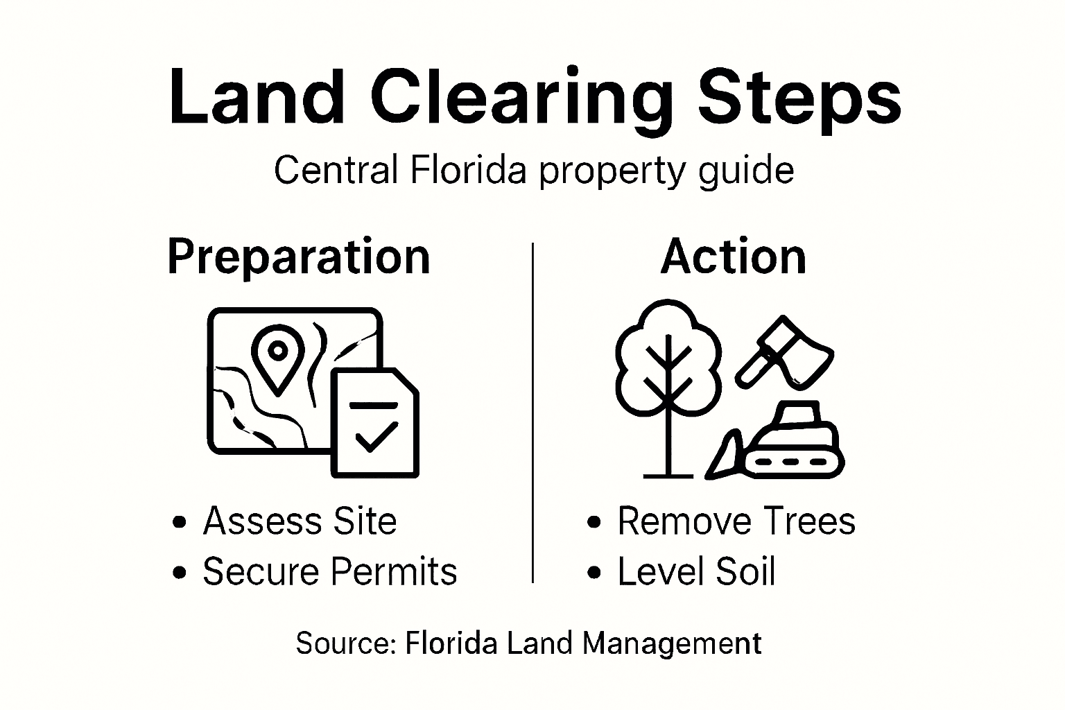 Complete Land Clearing Guide for Central Florida Homes 2 Infographic of land clearing steps Central Florida