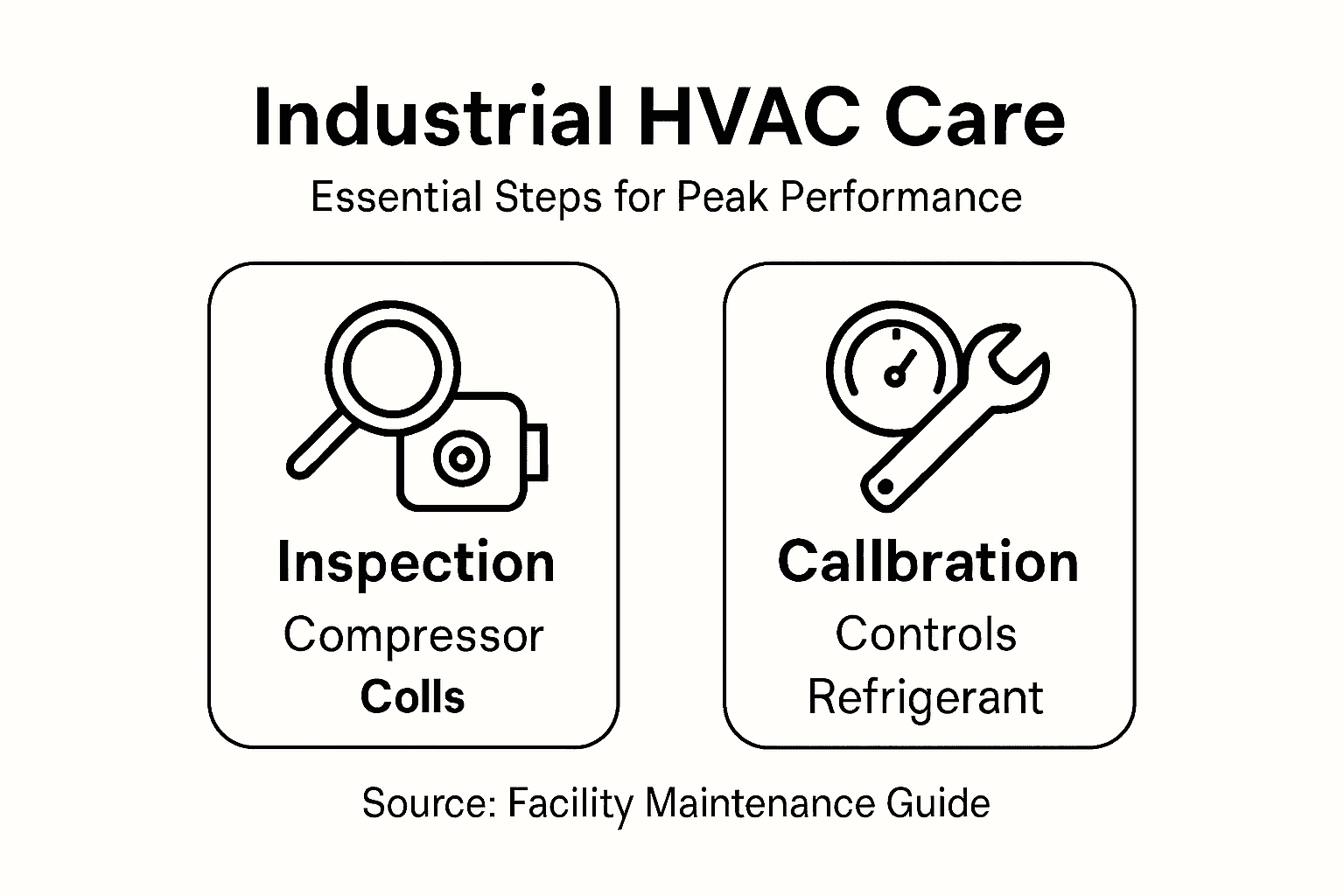 Infographic showing HVAC maintenance steps
