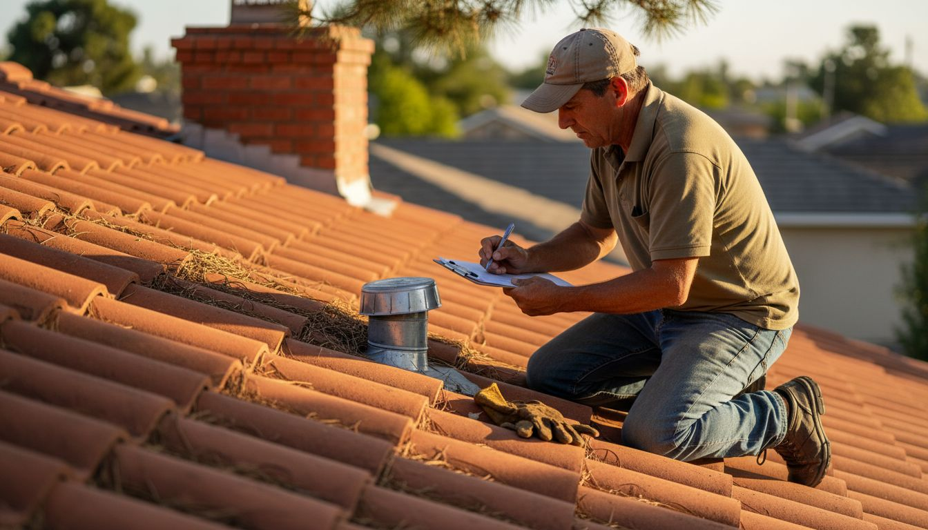 How to Assess Solar Needs for Florida Homes Easily 1 Inspector checking Florida roof for solar