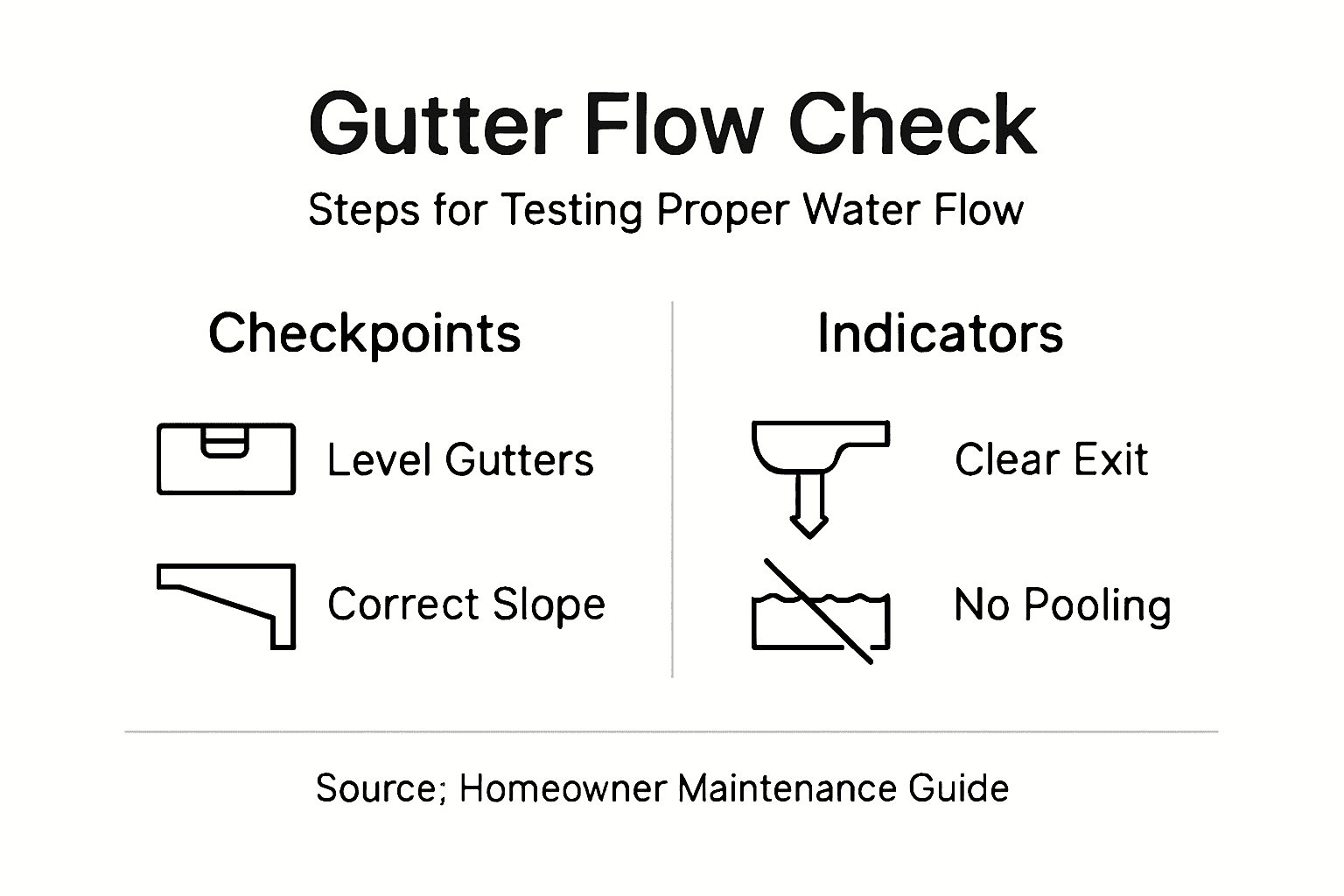 Infographic for gutter water flow inspection