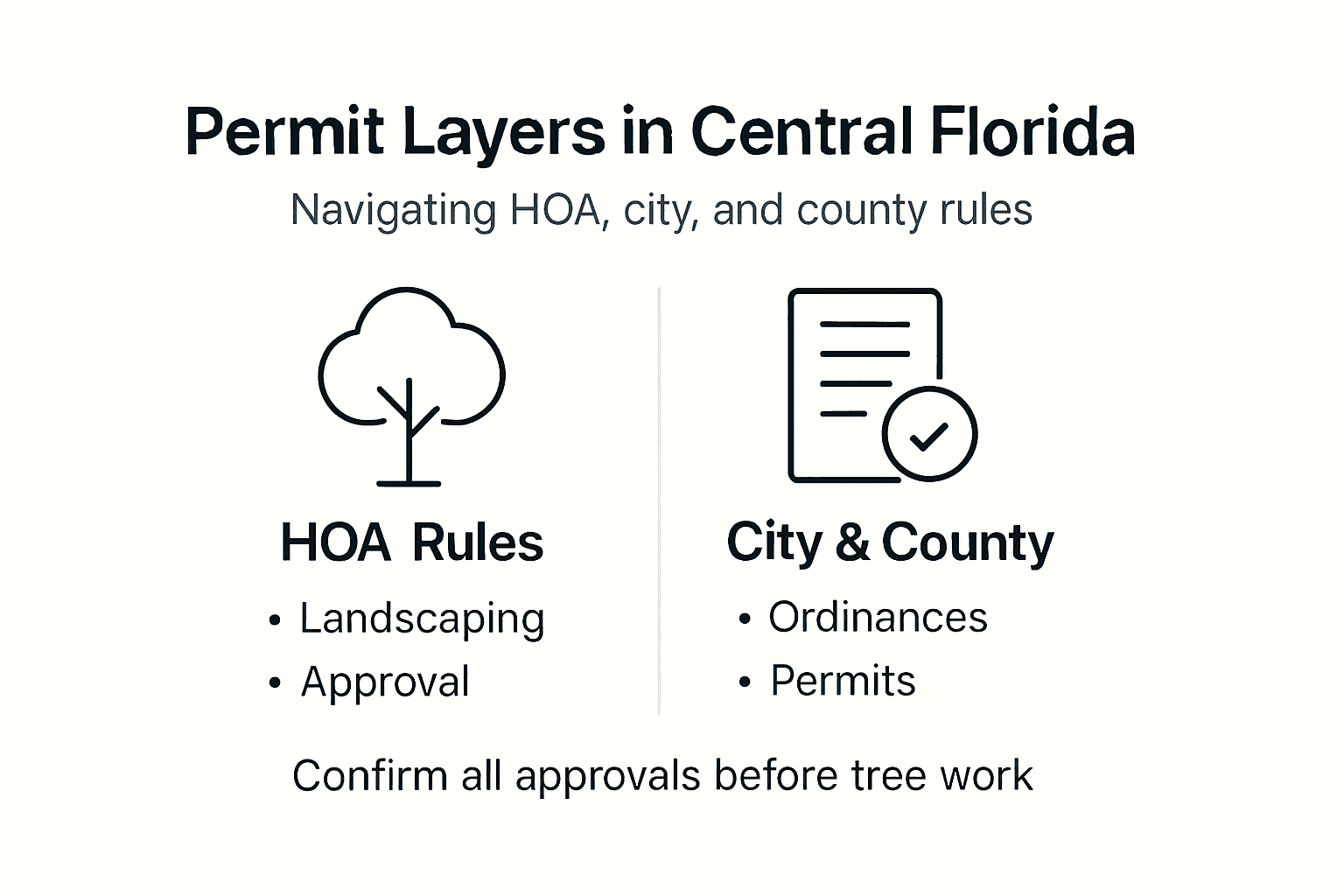 Infographic showing permit layers and approval steps