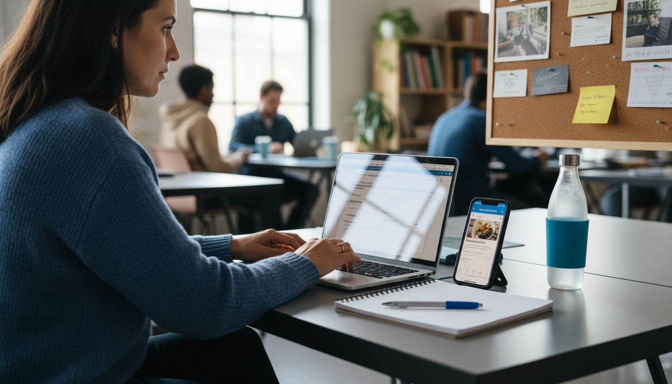 Business owner verifying local citations online