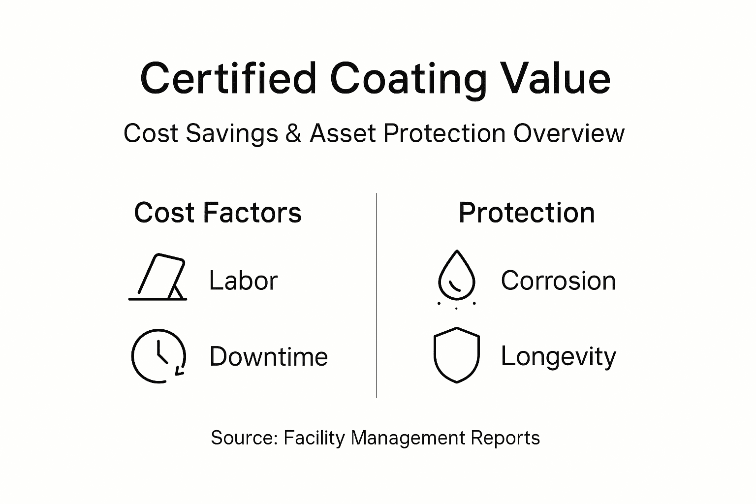 Infographic showing lifecycle cost and asset protection