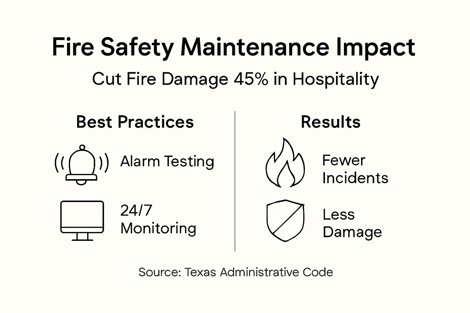 Infographic showing fire safety maintenance benefits