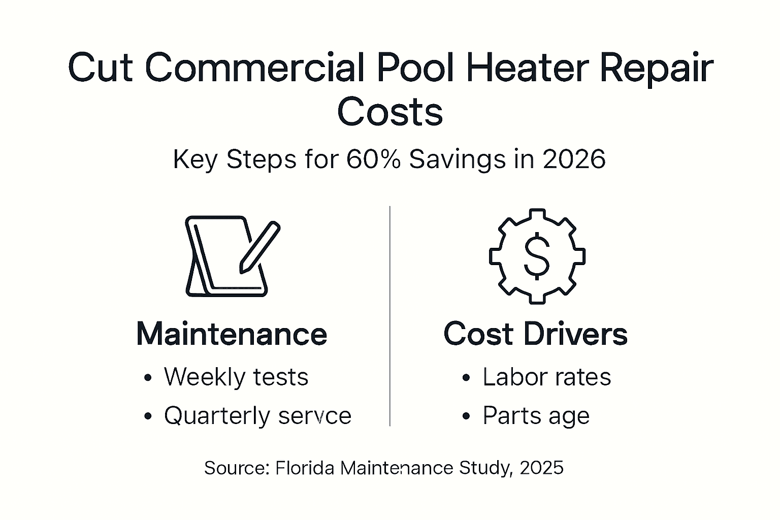 Infographic about reducing pool heater costs