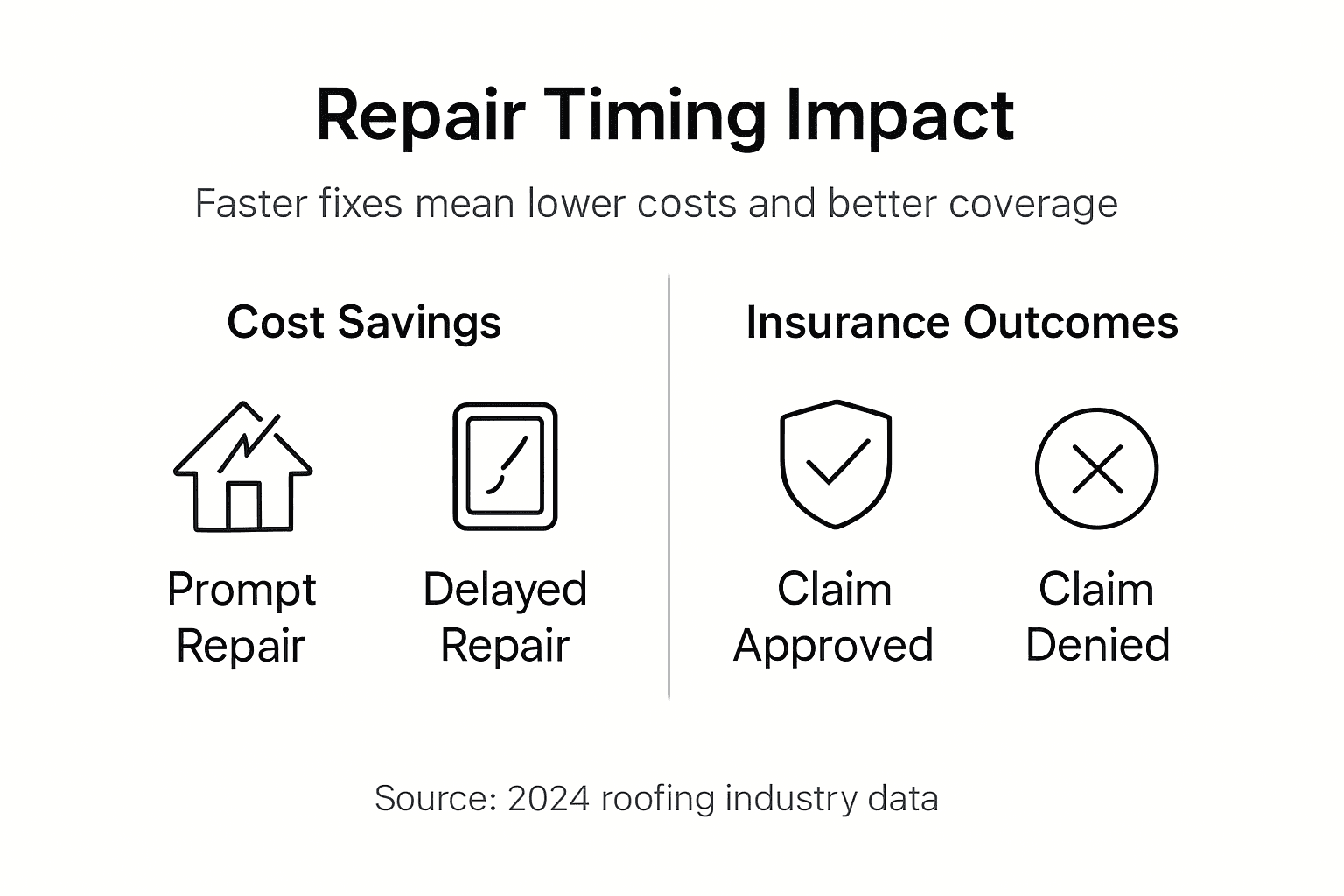 Infographic on repair timing for storm damage