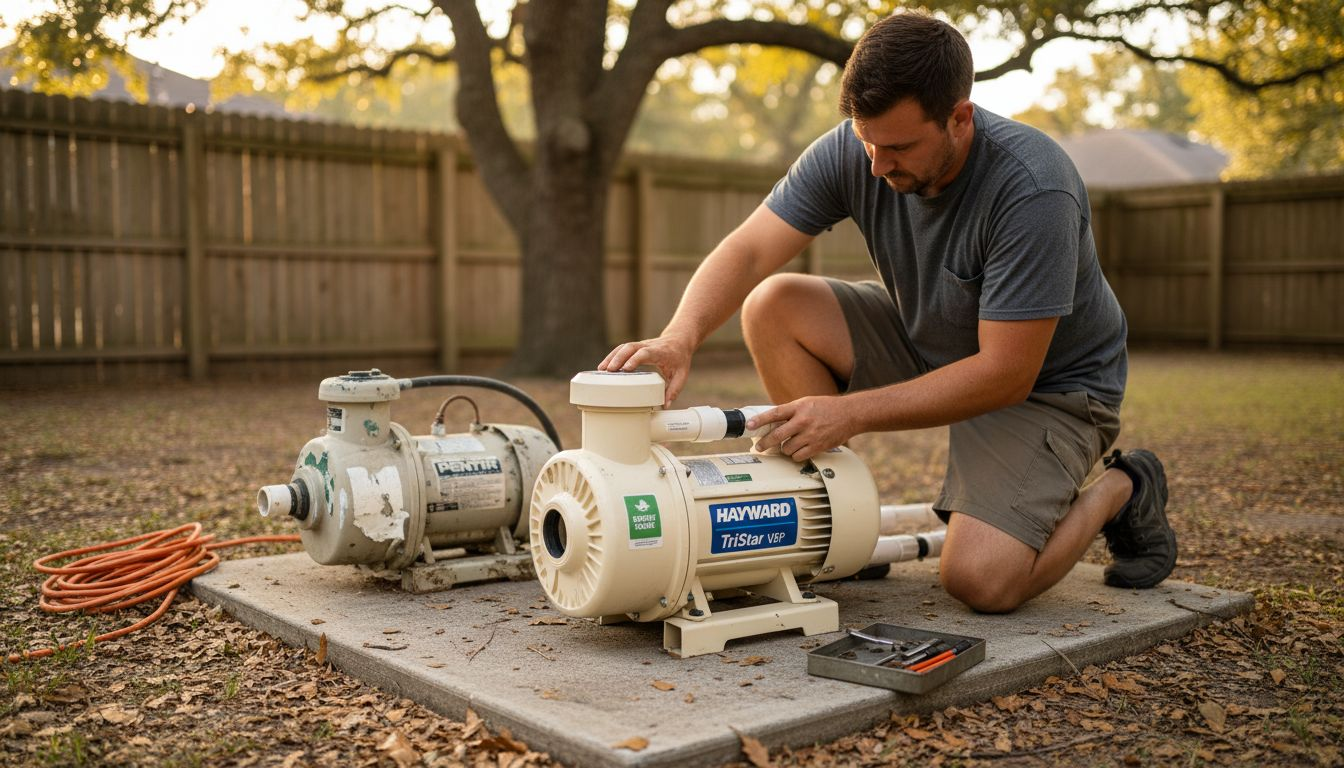 Homeowner installs variable-speed pool pump