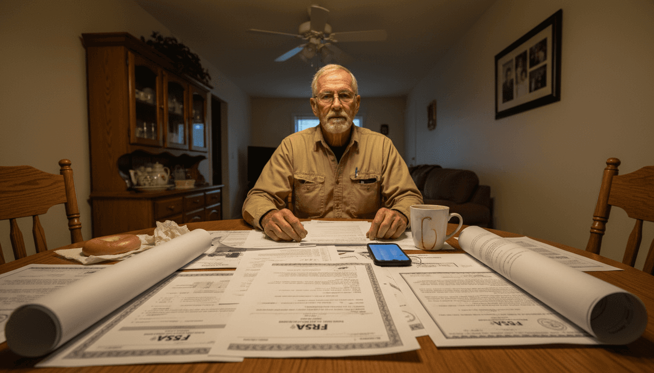 Contractor reviewing roofing certification documents