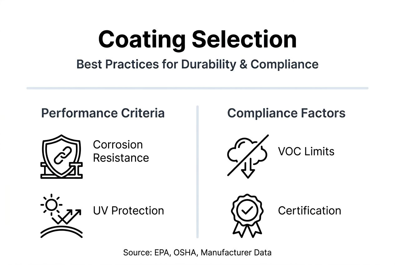 Infographic of coating selection best practices