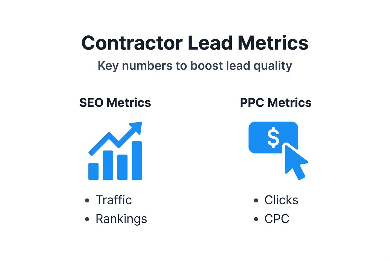 Infographic showing lead generation metrics split