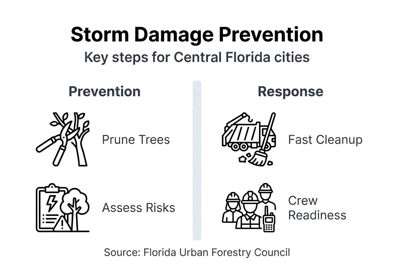 Infographic on storm preparation and tree management