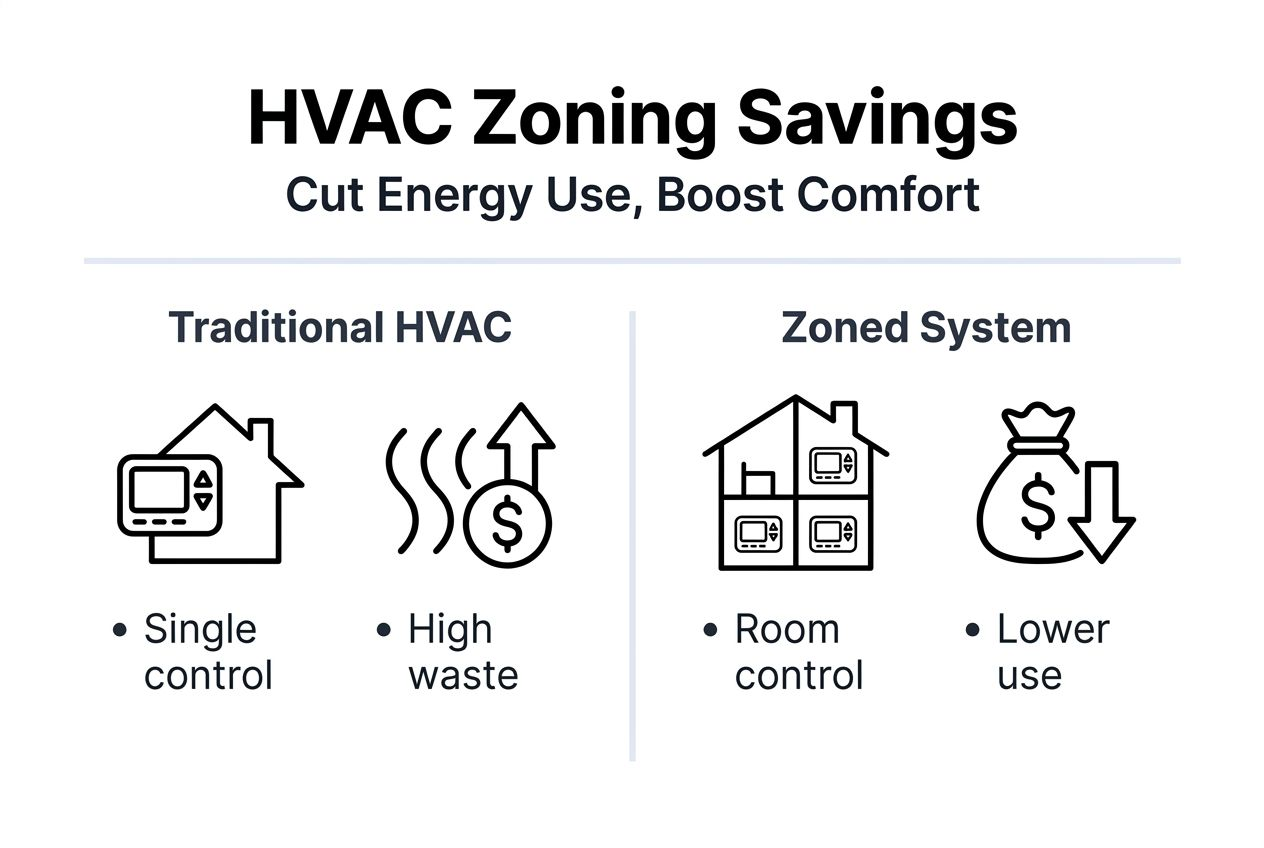 Infographic shows energy savings with HVAC zoning