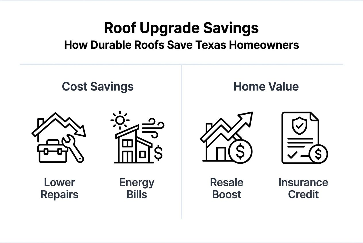 Infographic about Texas roof upgrade savings
