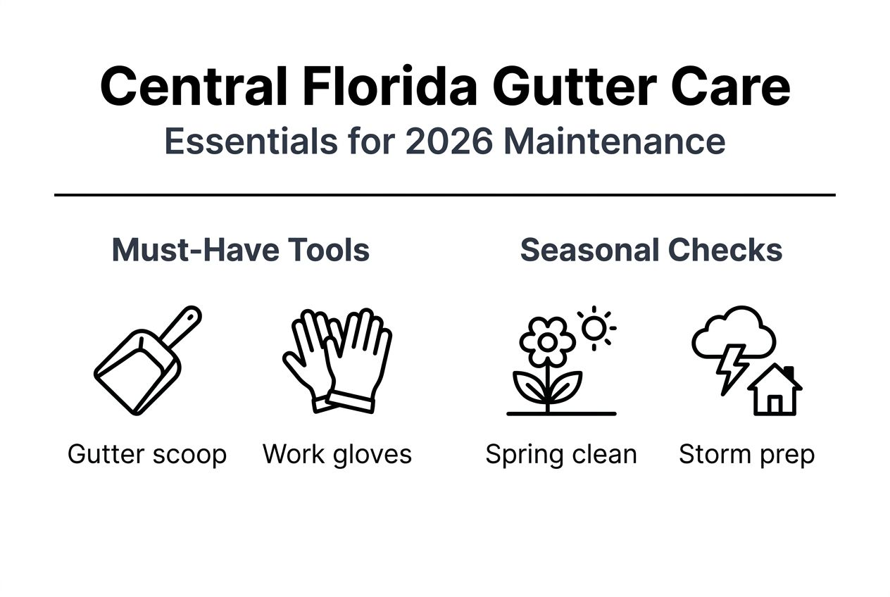 Central Florida gutter maintenance checklist infographic