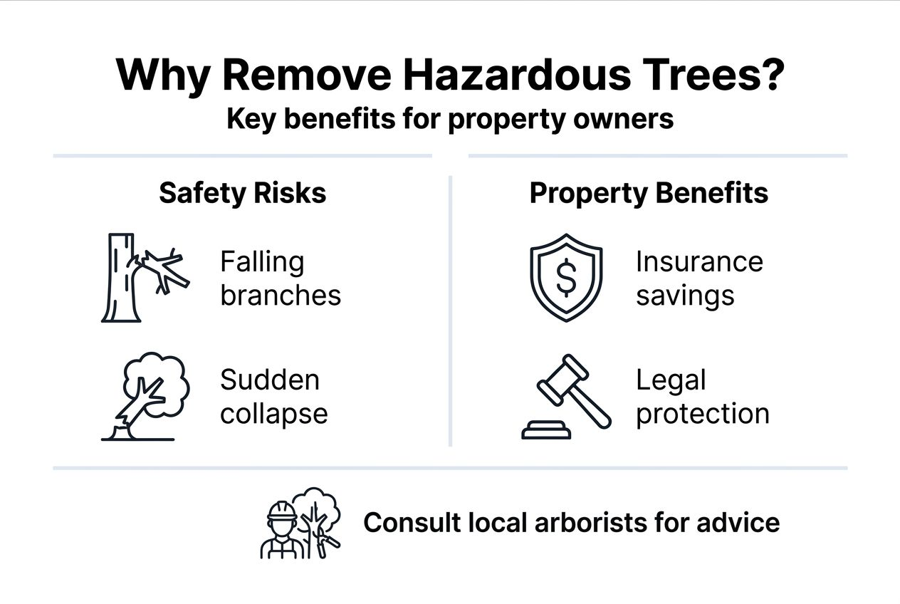 Infographic outlines key hazardous tree removal benefits