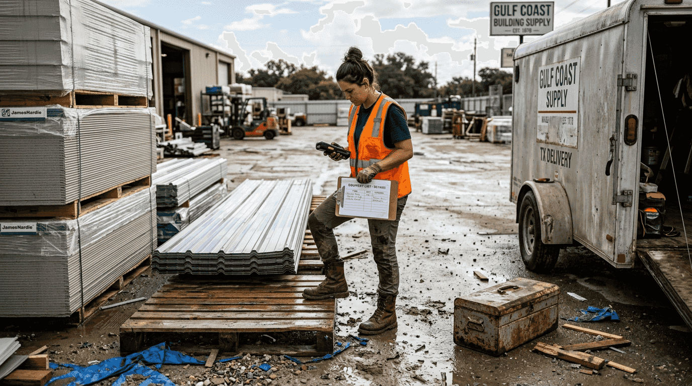 Resilient siding and roofing materials in coastal yard