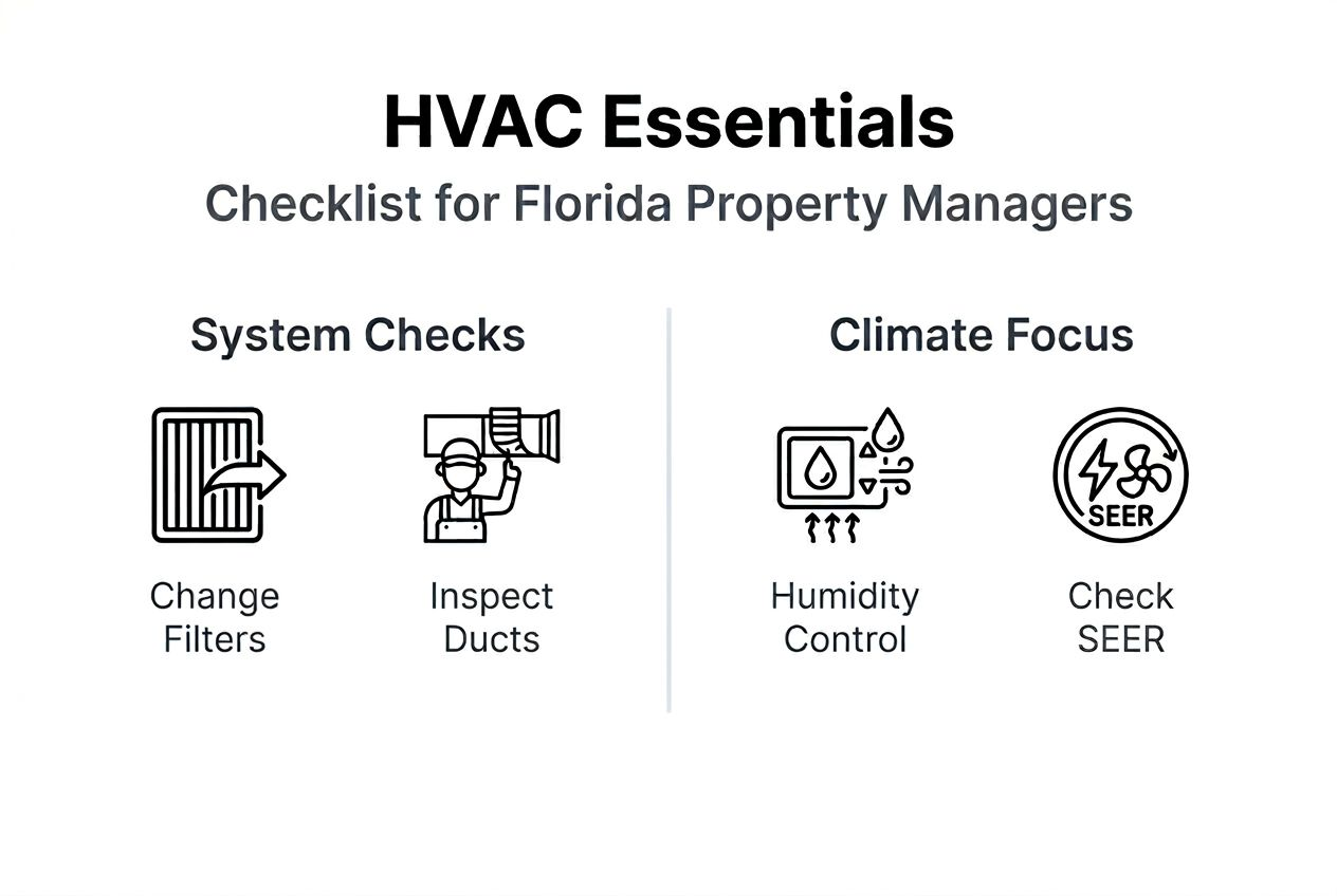 Infographic with HVAC checklist for managers