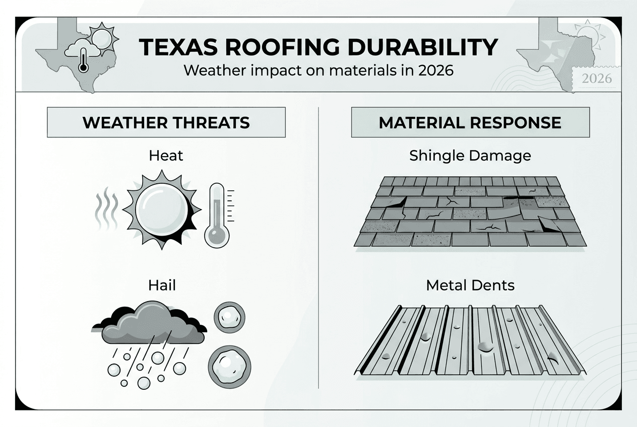 Infographic shows Texas roofing durability threats