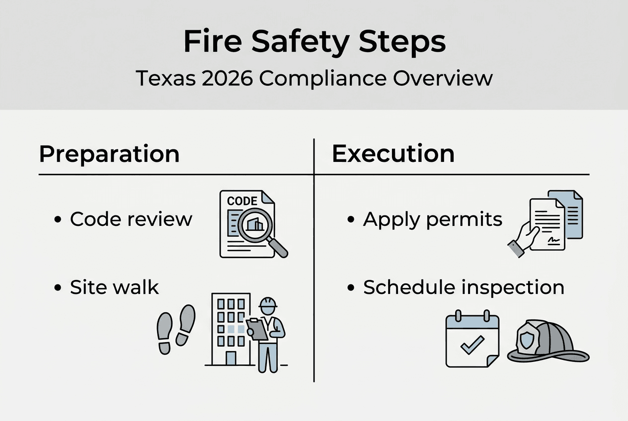 Infographic Texas fire safety compliance steps