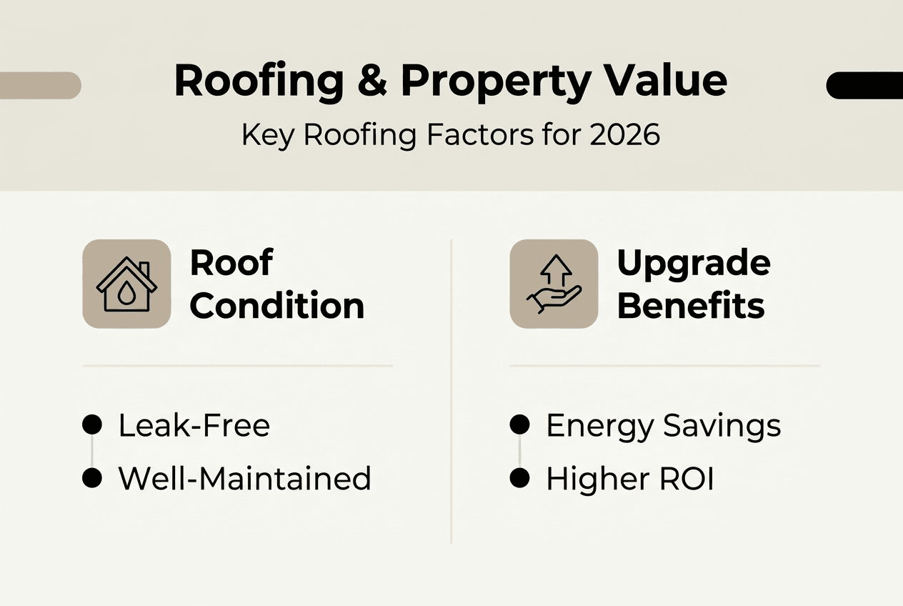 Infographic on roofing factors affecting property value