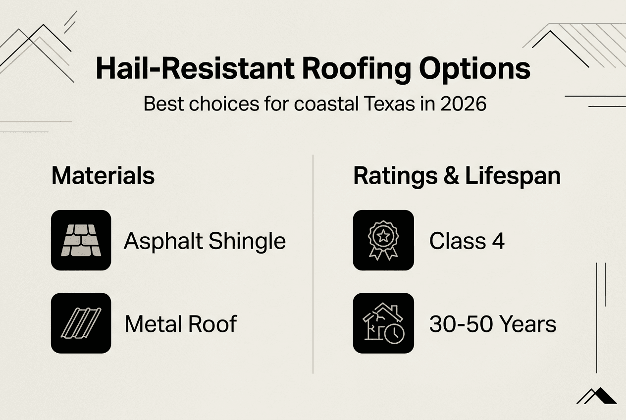 Infographic compares hail resistant roofing materials