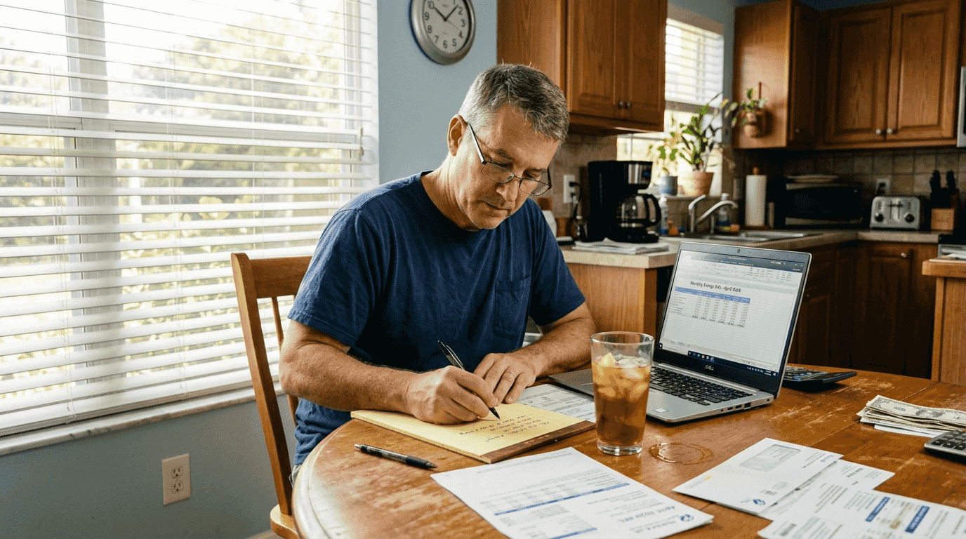 Solar panel checklist 2026: Florida homeowner's guide 1 Person reviewing energy bills and notes