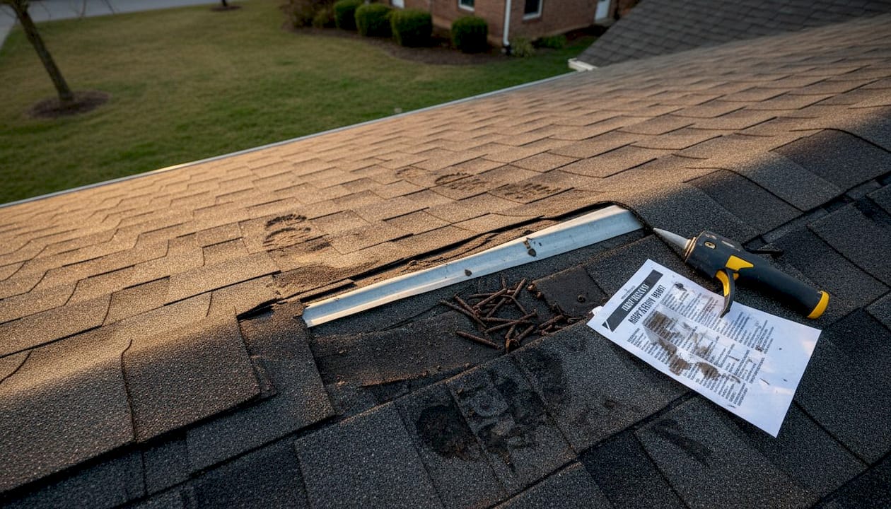 Storm damage roof examples to identify and repair 2026