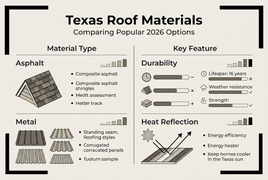 Infographic compares Texas roofing materials