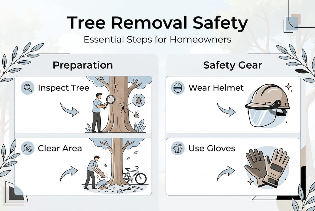 Tree removal safety steps Central Florida homeowners need 1 Infographic showing tree removal safety steps