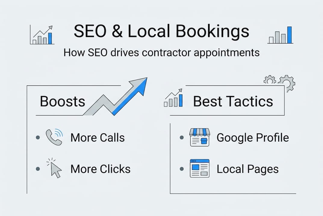 Infographic on SEO boosting service bookings