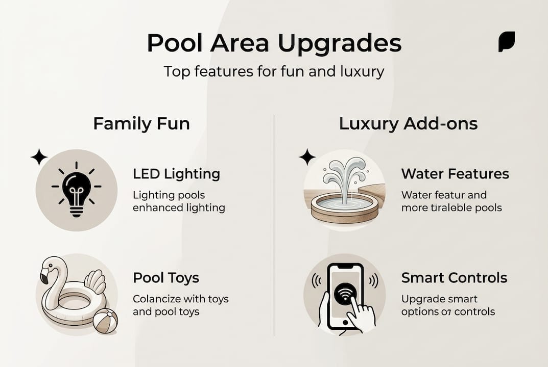 Infographic pool upgrades for fun and luxury
