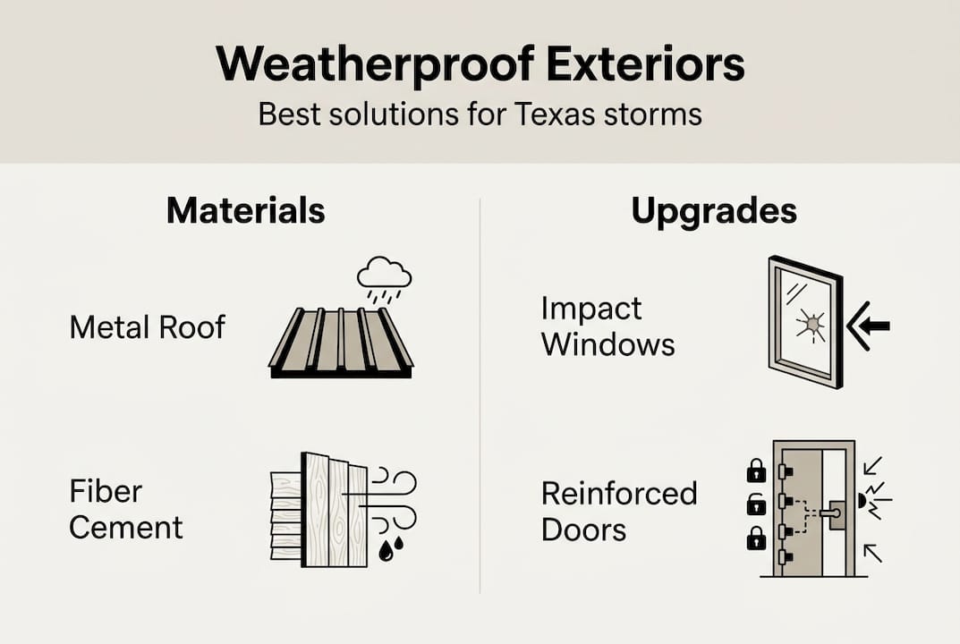 Infographic comparing Texas exterior solutions